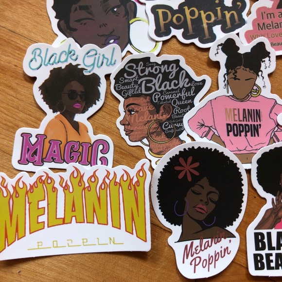 Other | Melanin Poppin Stickers 5 Count | Poshmark